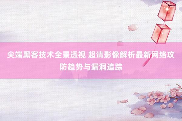尖端黑客技术全景透视 超清影像解析最新网络攻防趋势与漏洞追踪