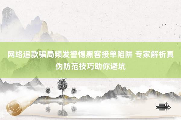 网络追款骗局频发警惕黑客接单陷阱 专家解析真伪防范技巧助你避坑