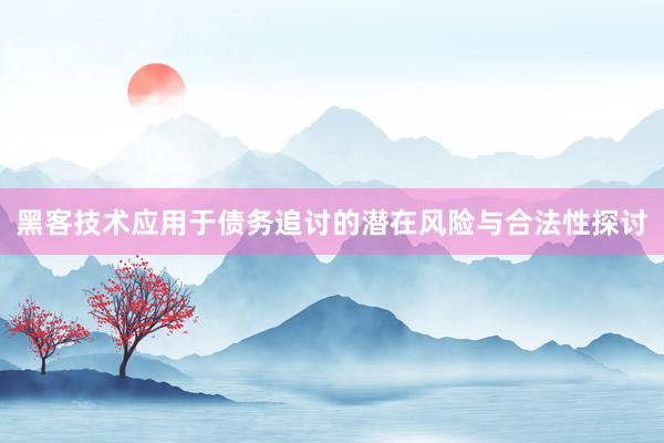 黑客技术应用于债务追讨的潜在风险与合法性探讨